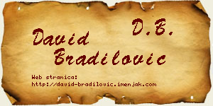 David Bradilović vizit kartica